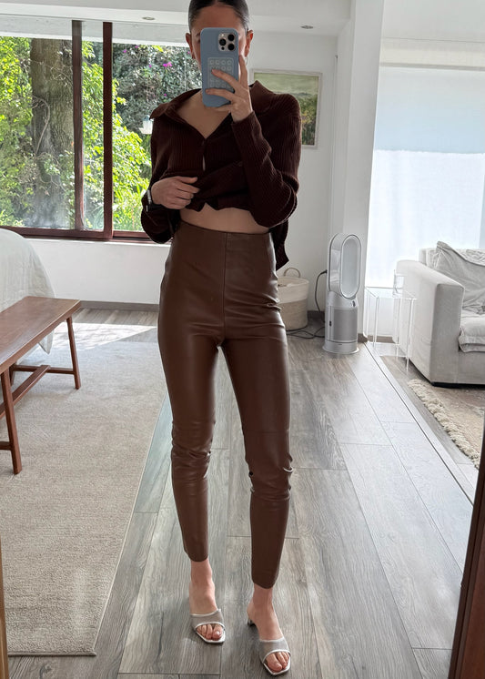 LEGGINGS DE FAUX LEATHER
