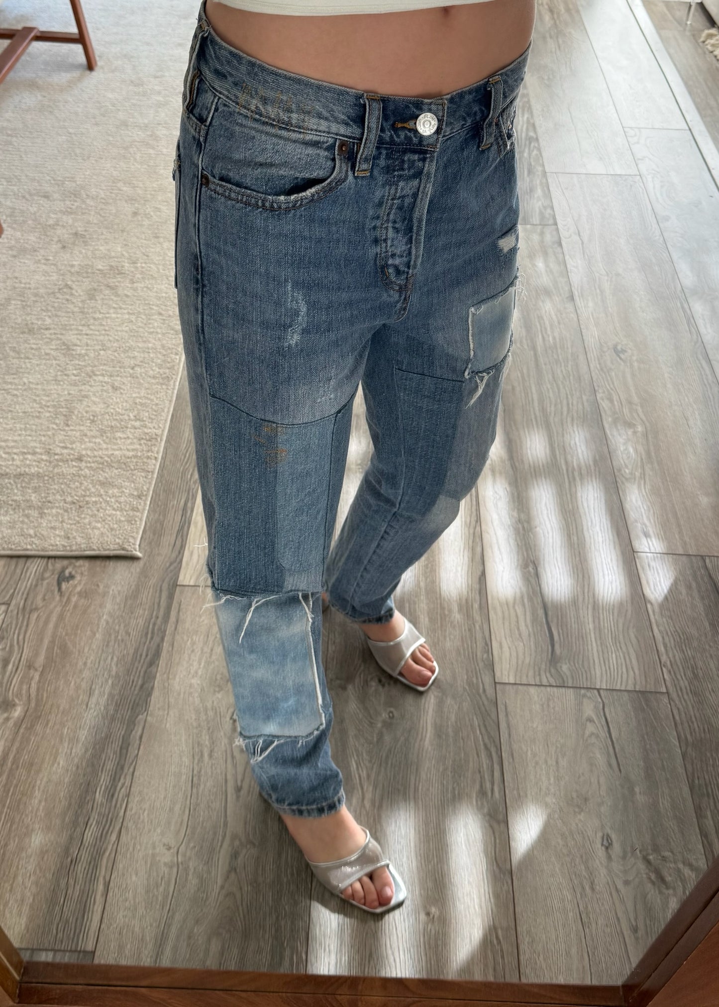 PATCHWORK DENIM JEANS