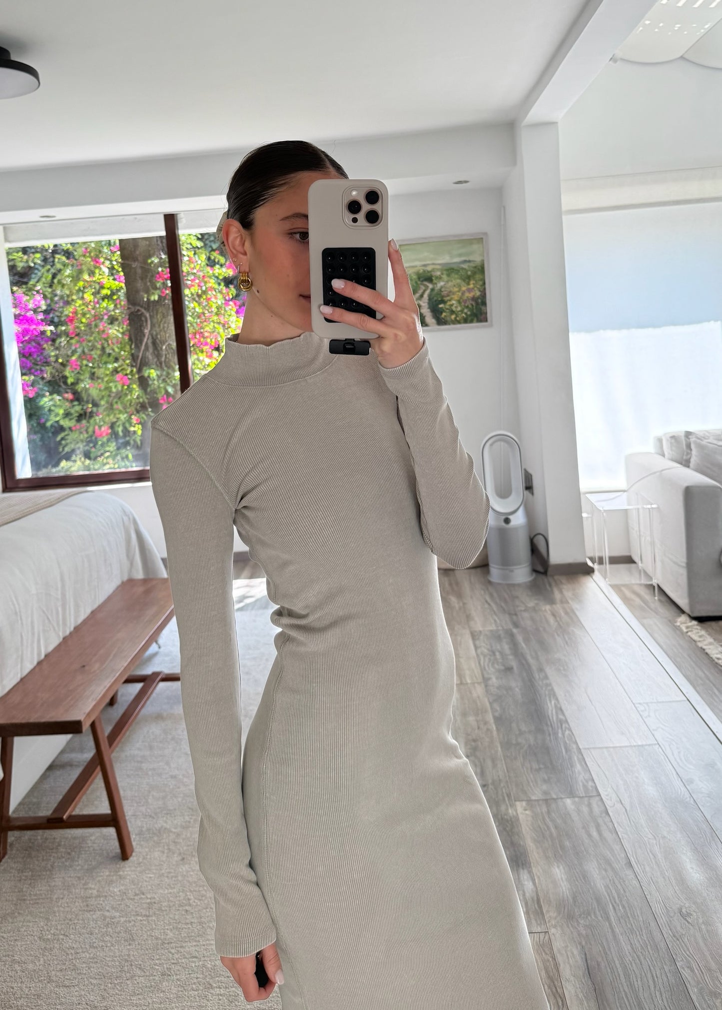 VESTIDO MIDI CASUAL RIBBED