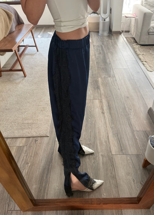 PANTALÓN SILKY CON ENCAJE