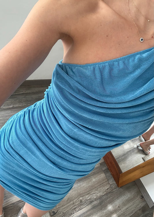VESTIDO ONE SHOULDER FRUNCIDO