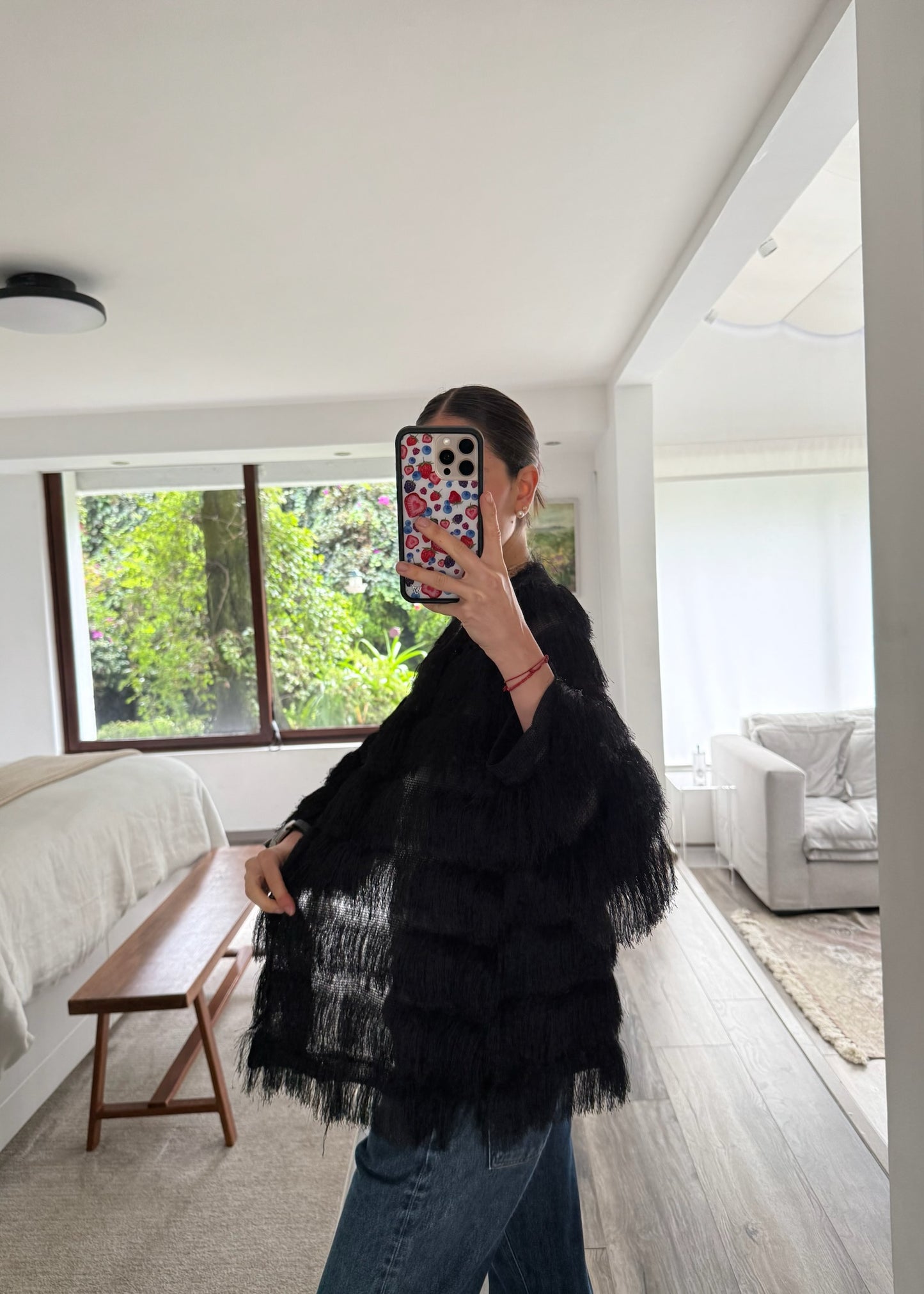CARDIGAN CON FLECOS