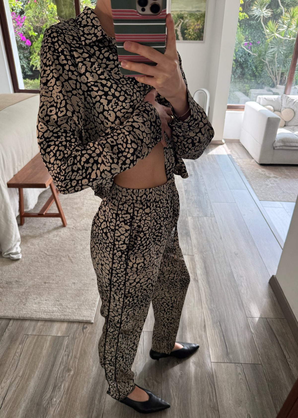 SET SATINADO ANIMAL PRINT