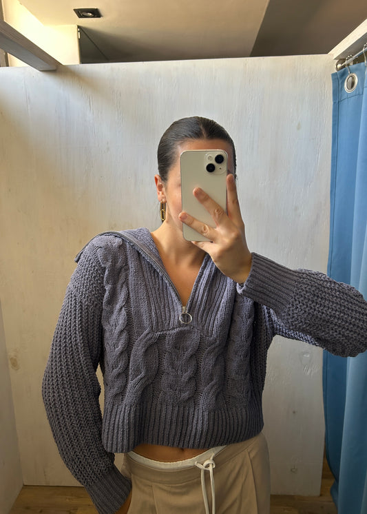 SUETER COZY CON CIERRE