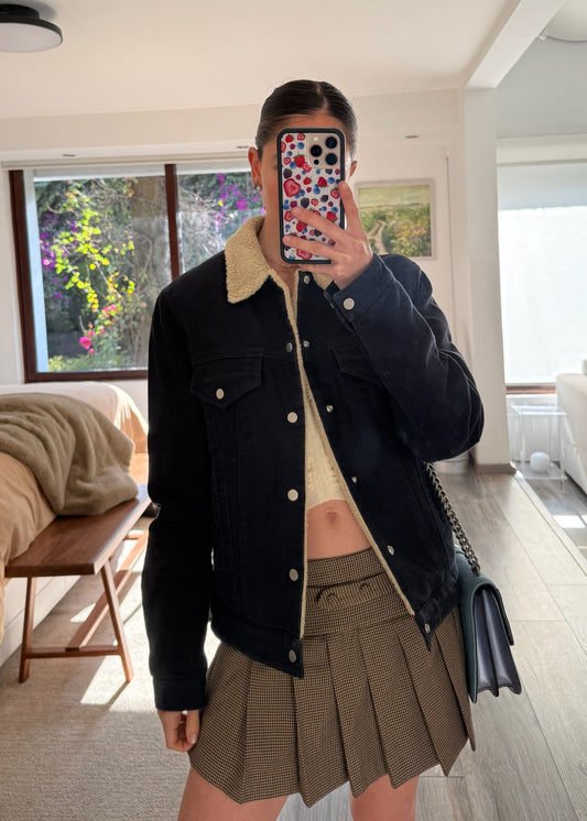 CHAMARRA DENIM CON FUR