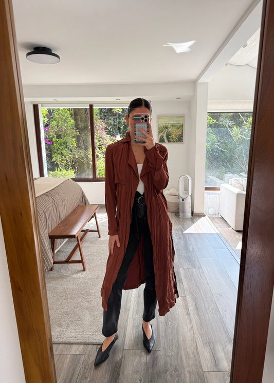 GABARDINA LIGERA BRICK RED