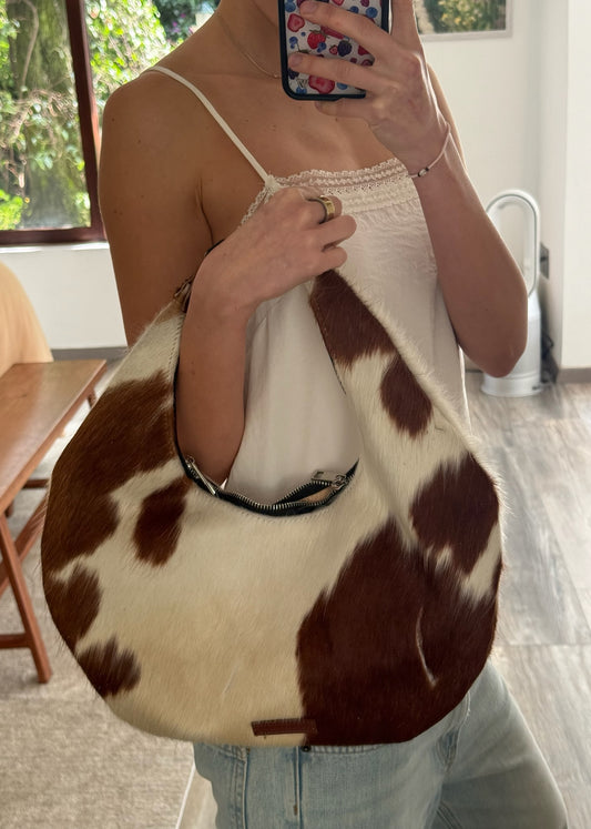 BOLSA COWPRINT PELUDA