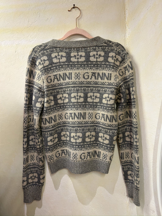 WOOL CARDIGAN GANNI