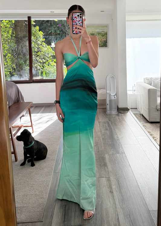 VESTIDO DEGRADADO CON CUT OUTS