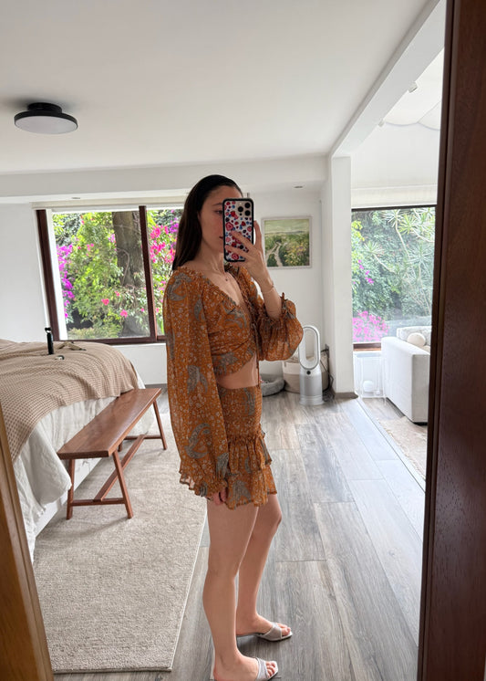 SET FALDA Y TOP CON PRINT