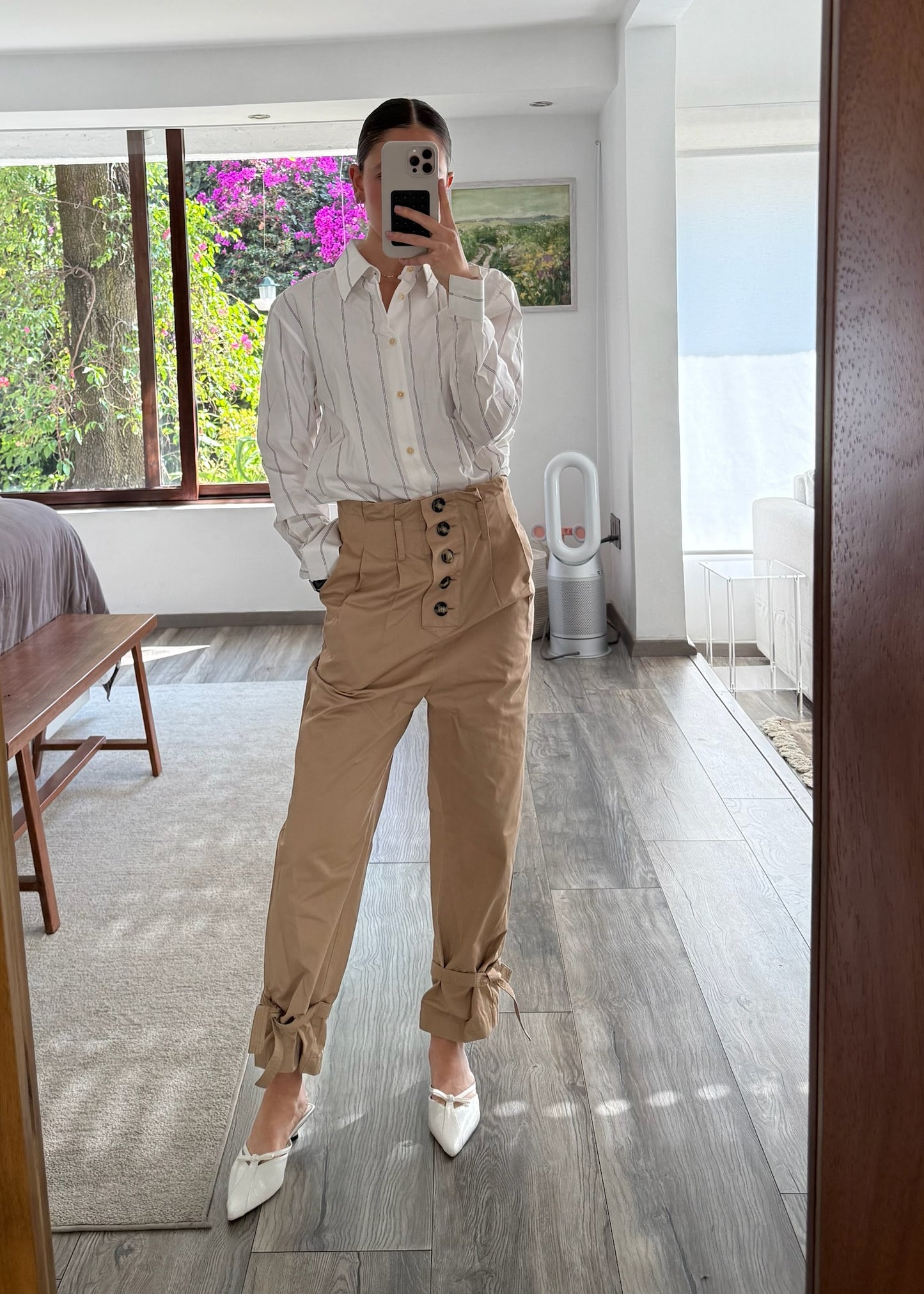 CAMISA BLANCA CON RAYAS