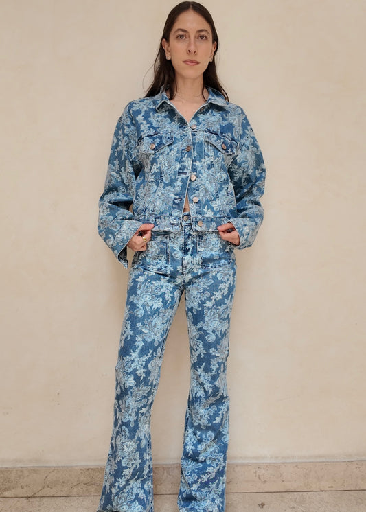 SET DENIM FLOREADO