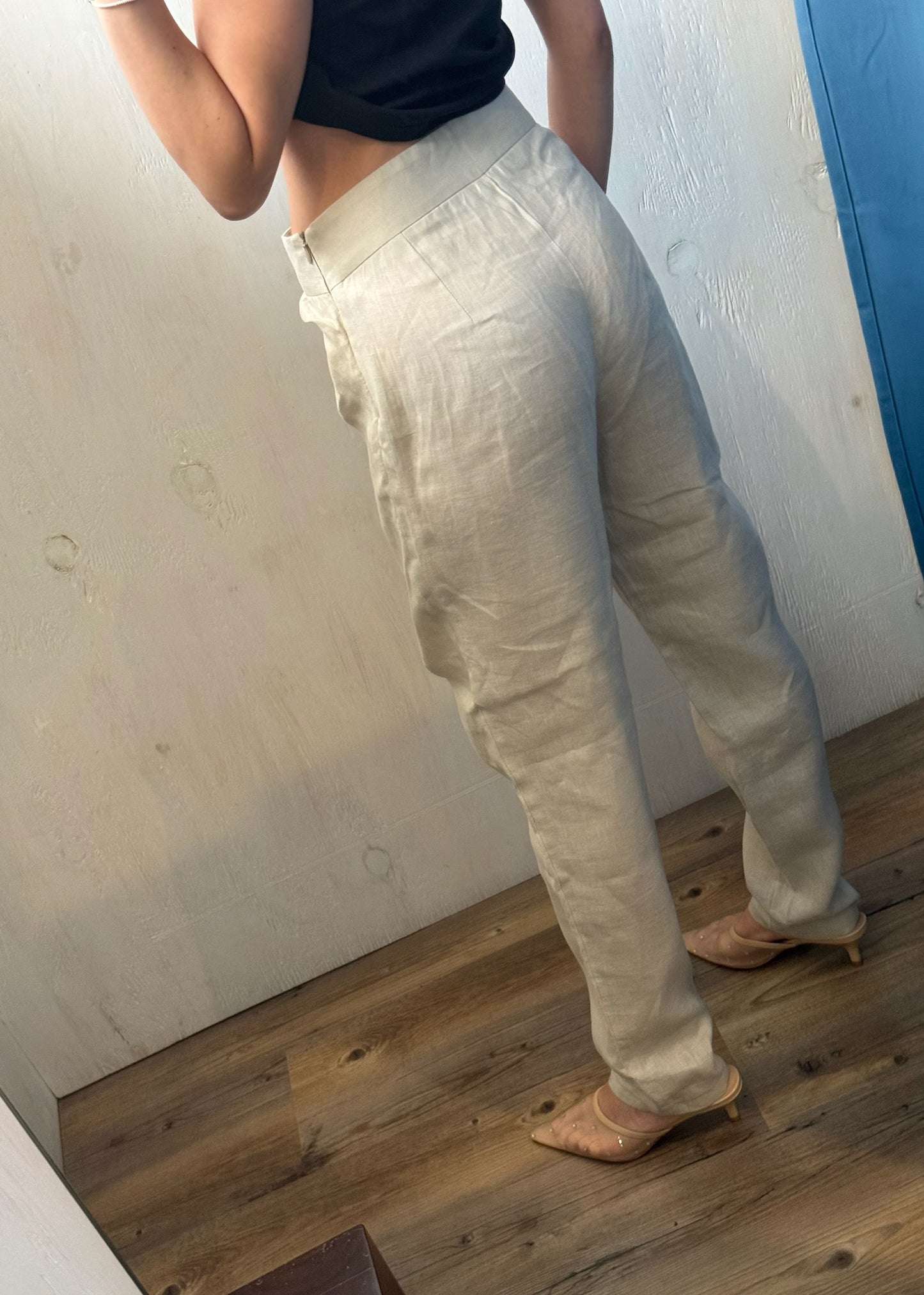 PANTALÓN DE LINO BEIGE