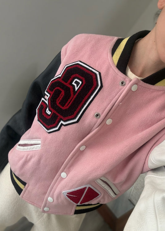 PINK PATCHED BOMBER
