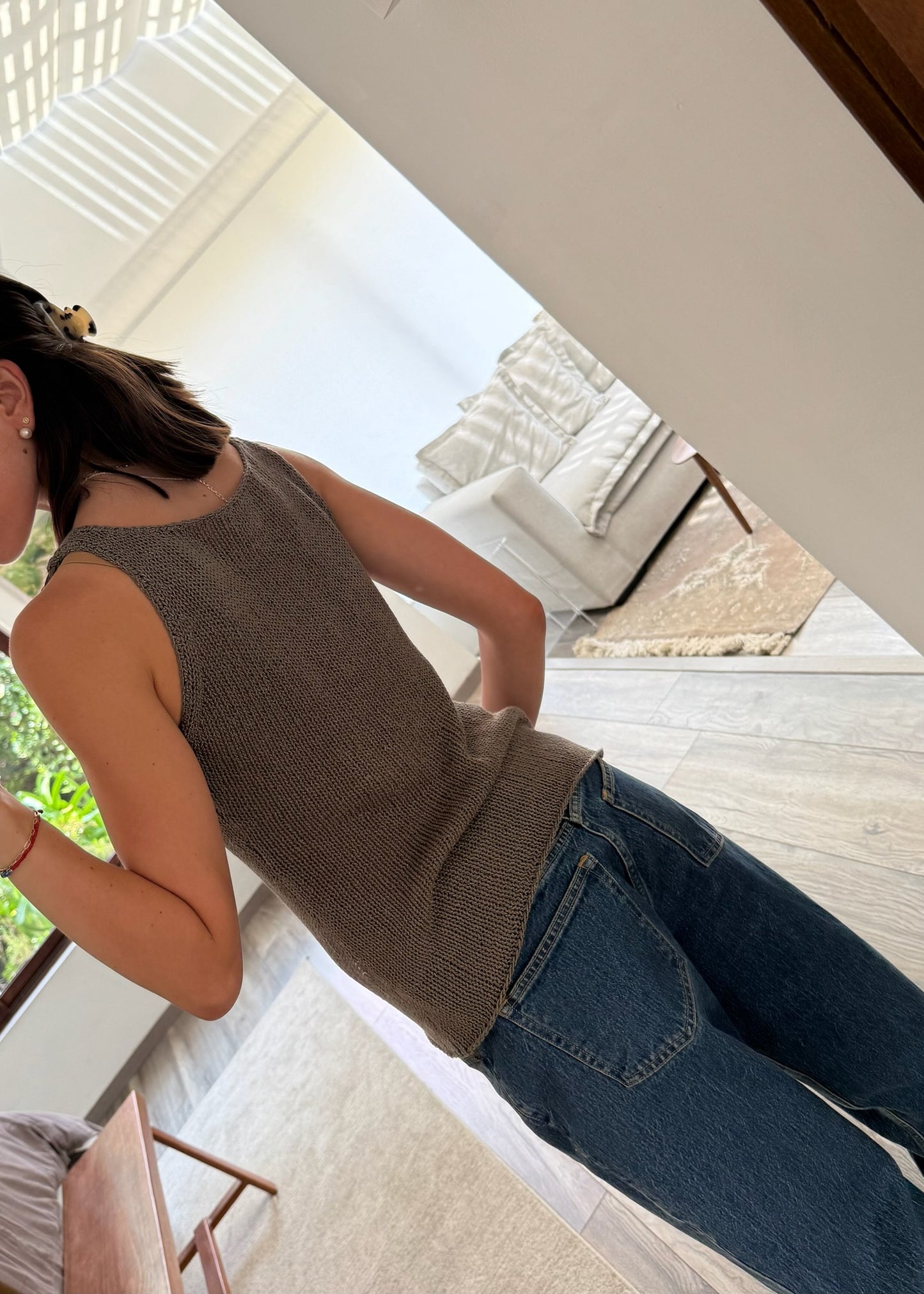 BLUSA DE KNIT BOHO VERDE