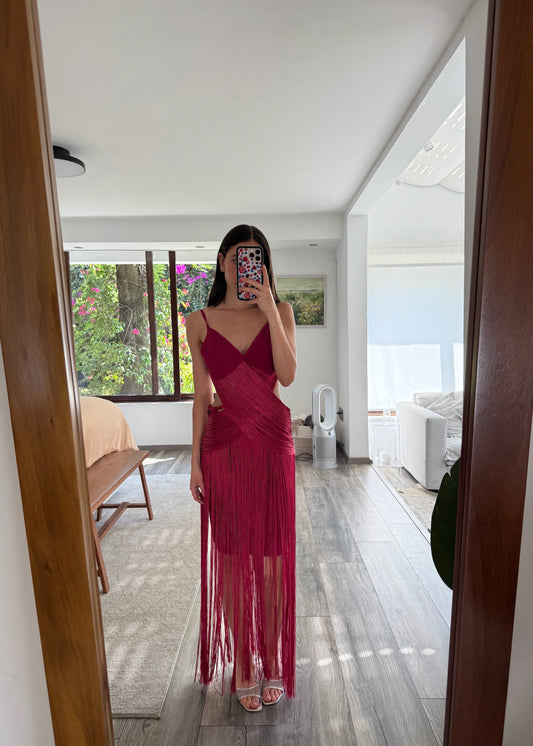 VESTIDO FIUSCA CON FLECOS