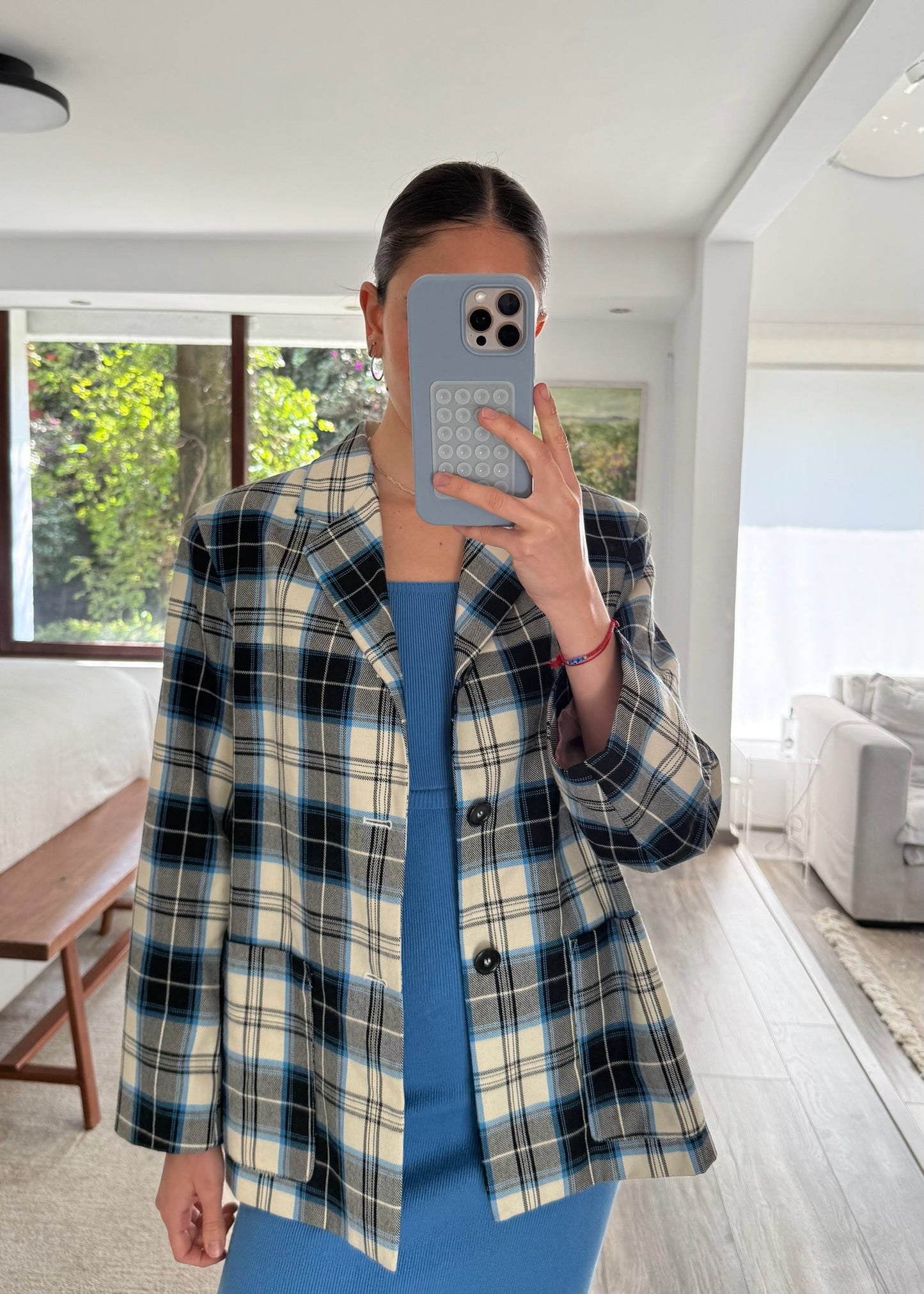 BLAZER AZUL DE CUADROS
