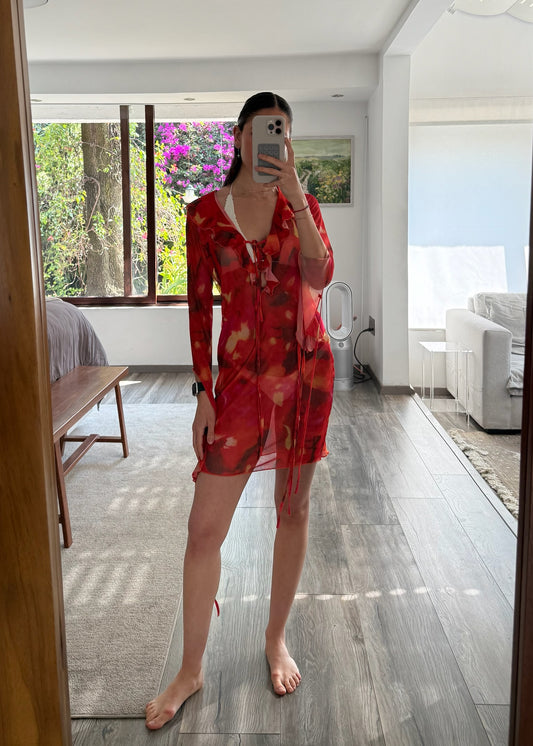 VESTIDO MESH CON PRINT