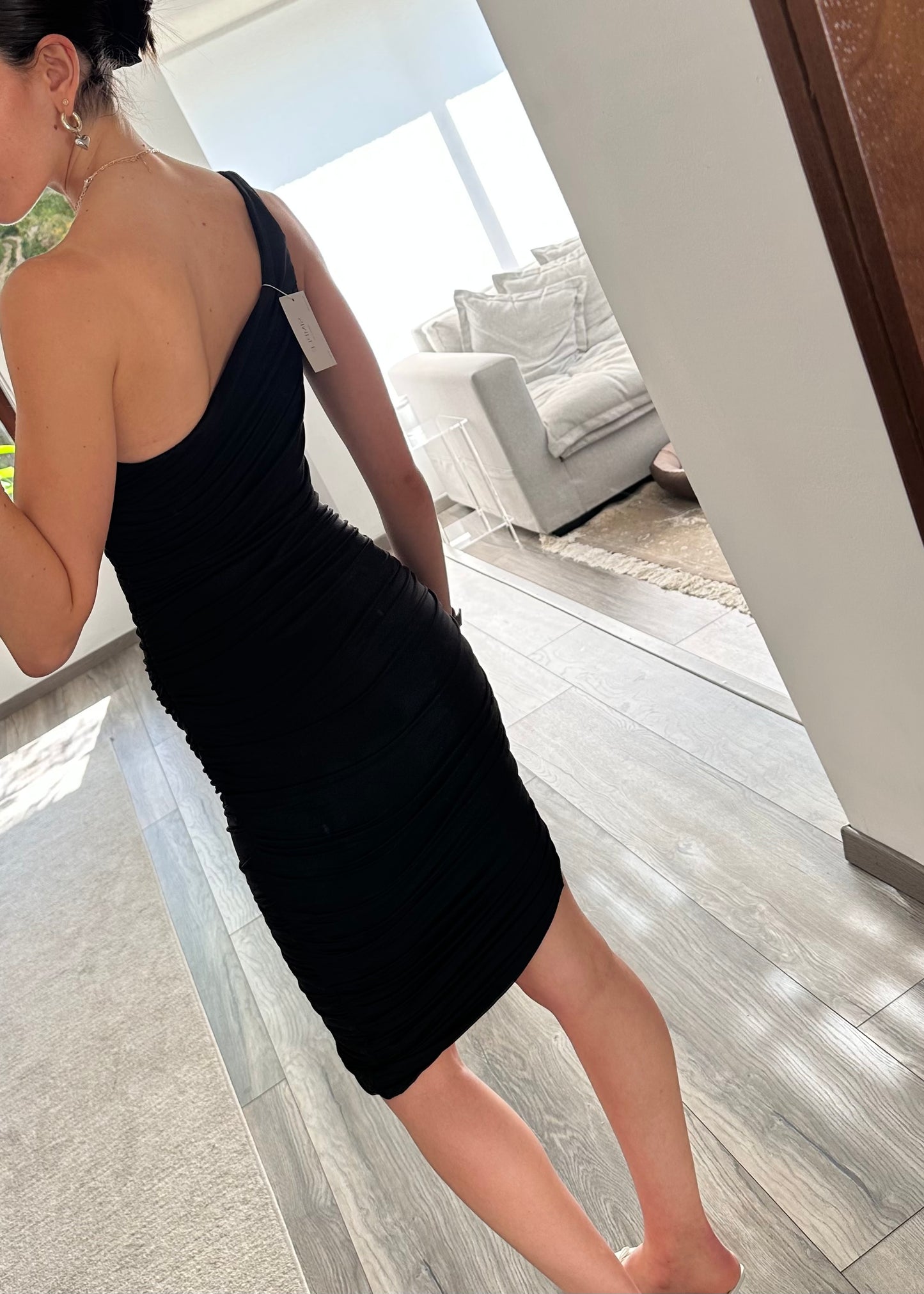 VESTIDO RUCHED NEGRO