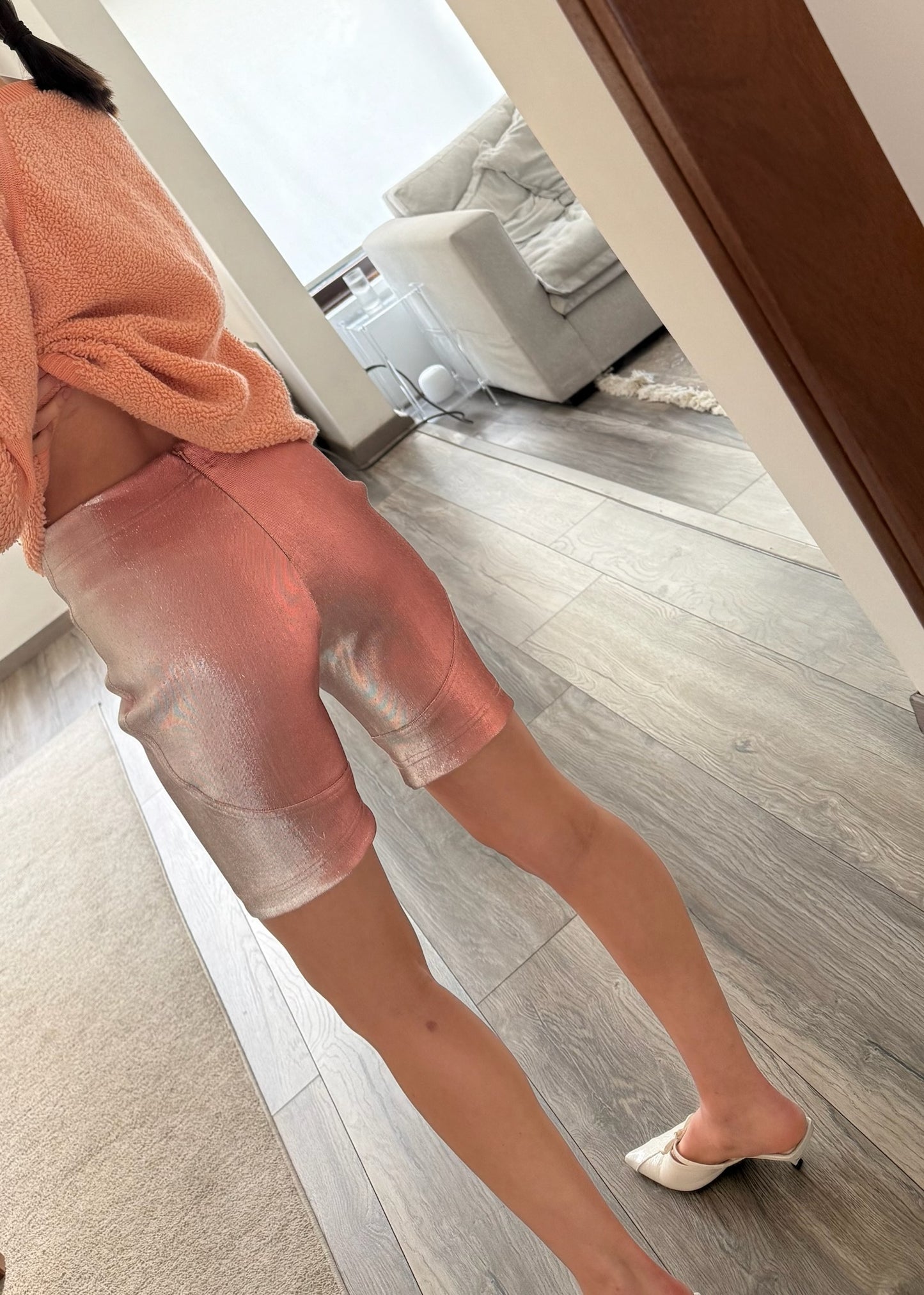 BERMUDA SHORTS SHINY ROSAS