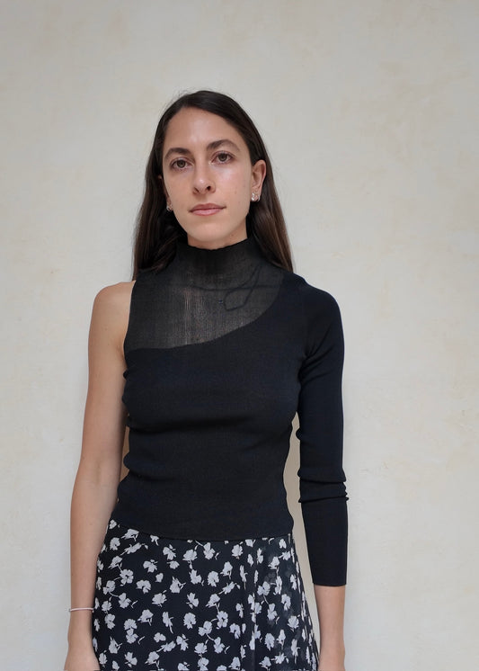 TOP ONE SHOULDER DE KNIT