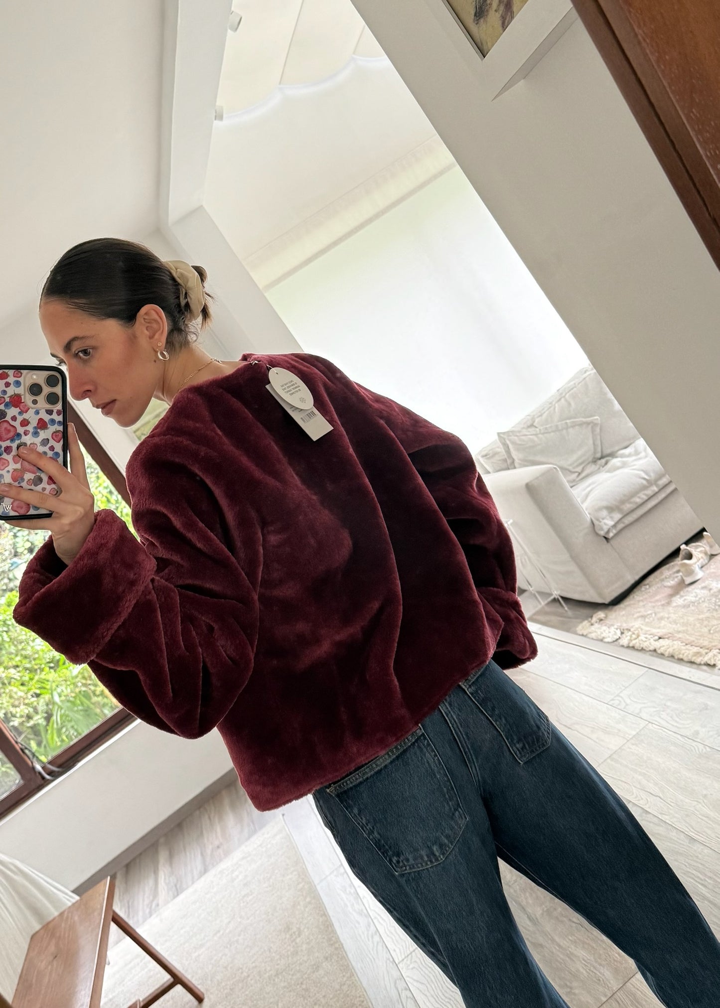 CHAMARRA FAUX FUR AMARANTH