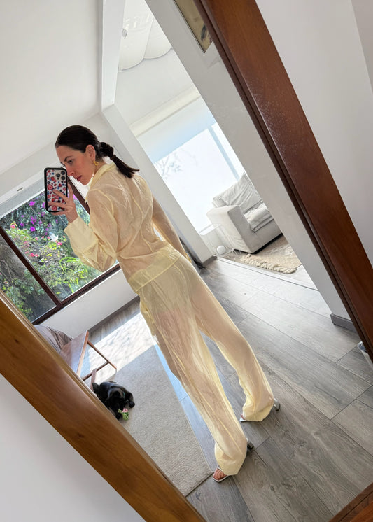 SET SEE THROUGH BUTTER YELLOW