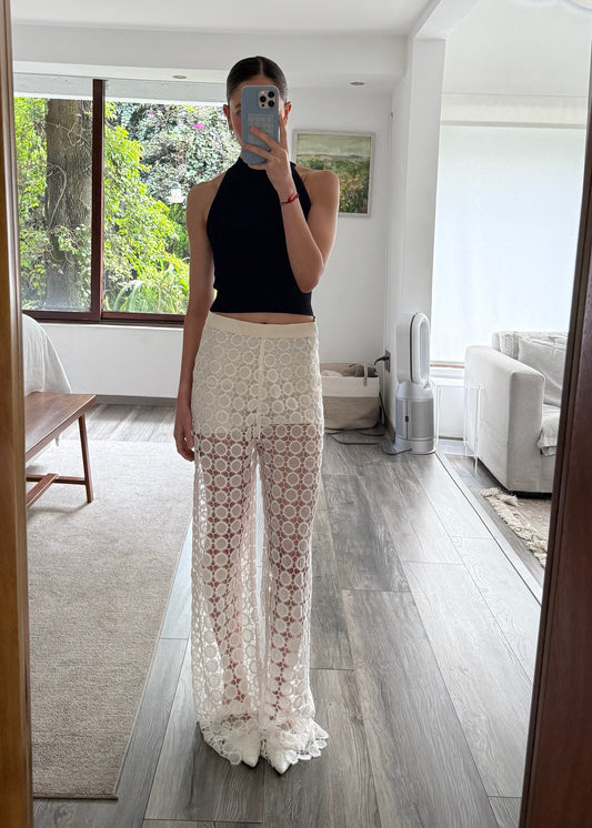PANTALÓN BLANCO SEE THROUGH