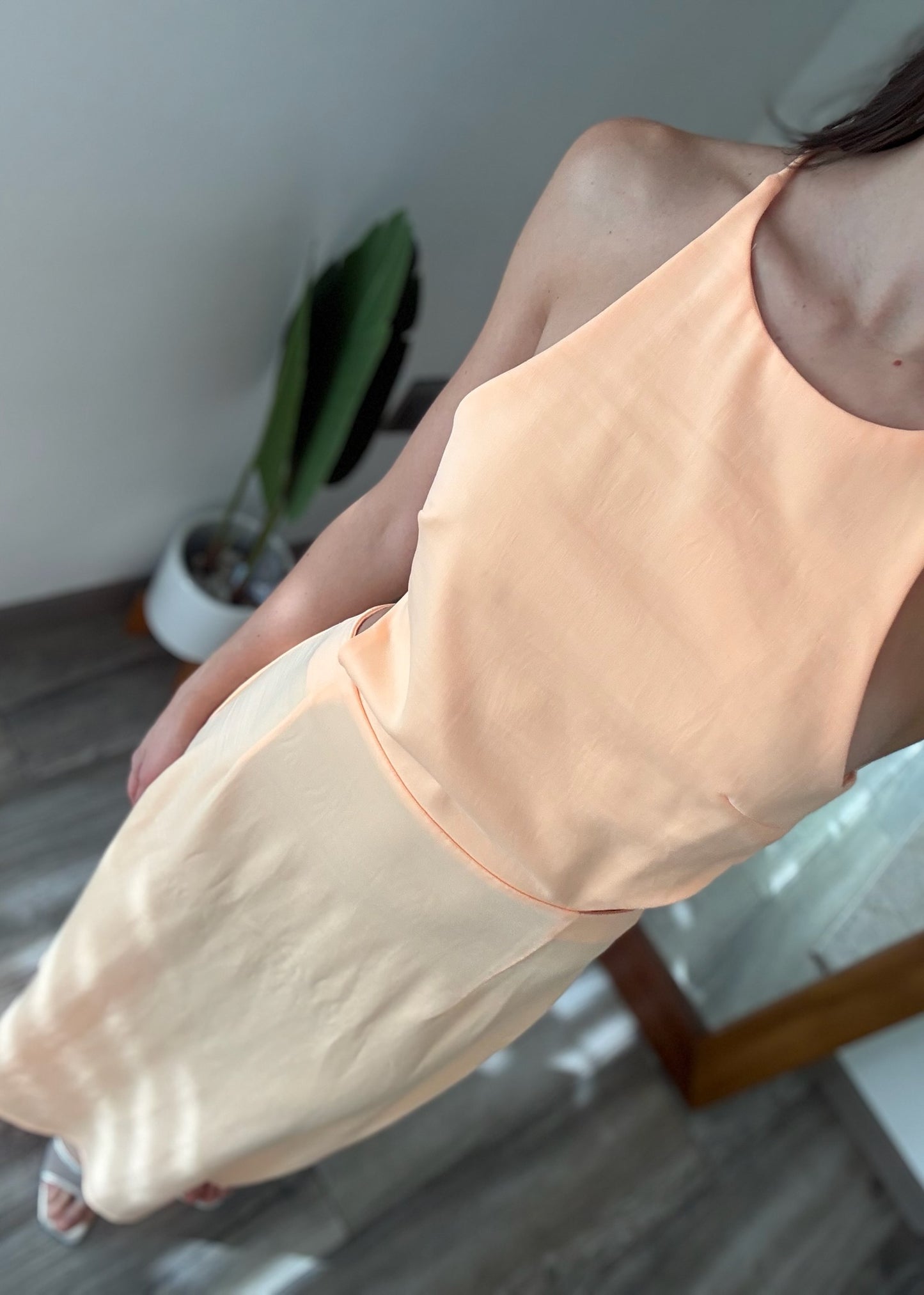 VESTIDO MIDI NARANJA