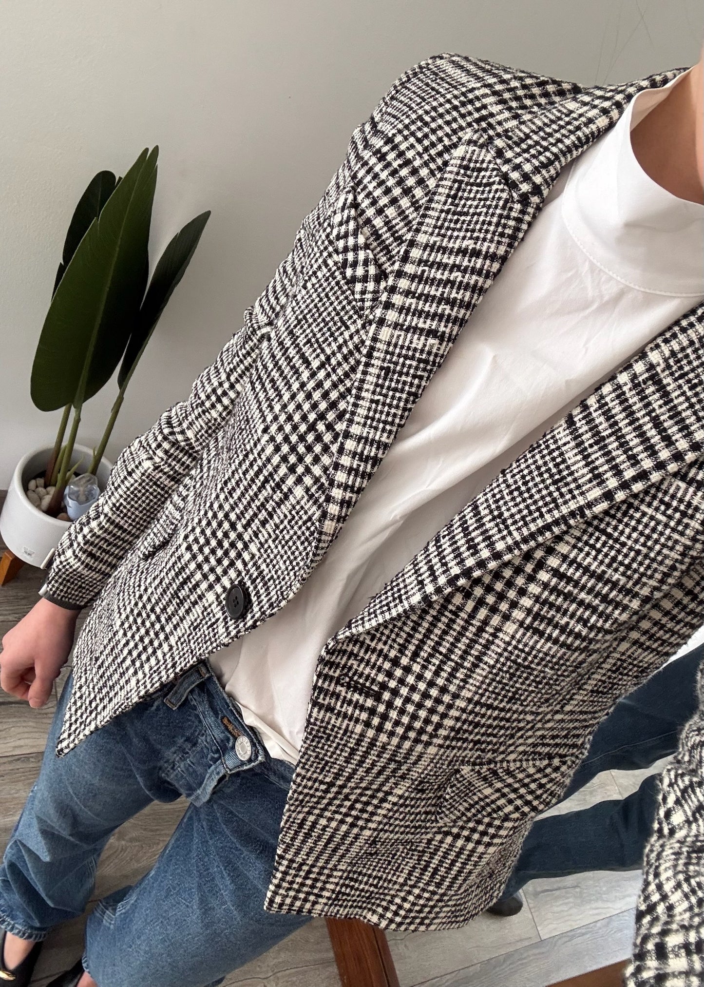 BLAZER PRINT CUADROS B&W