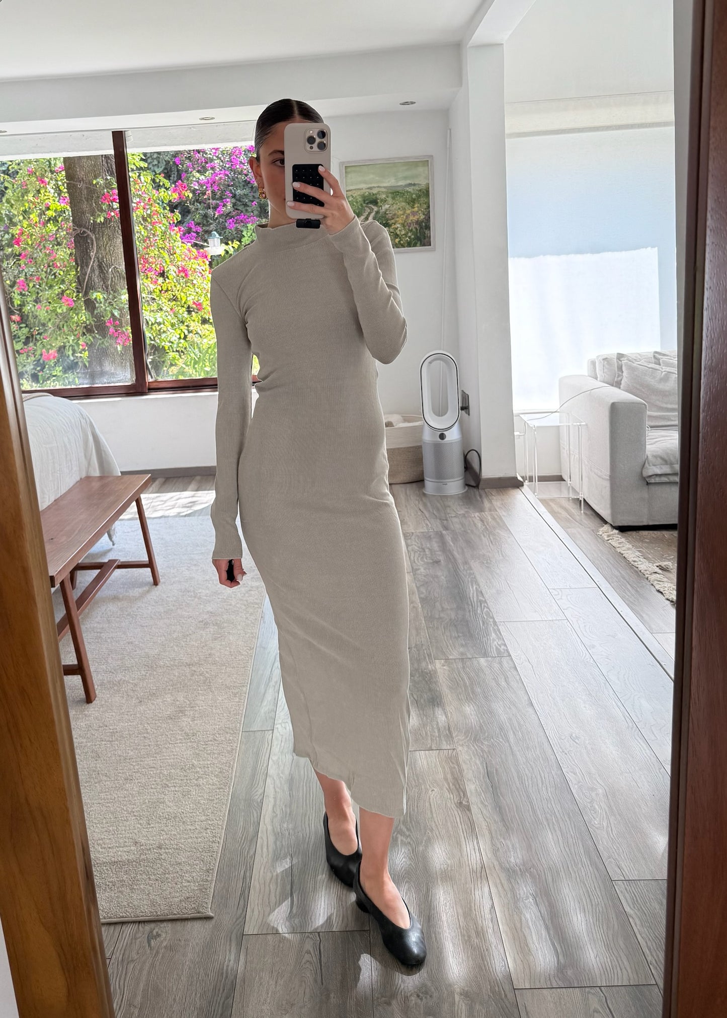 VESTIDO MIDI CASUAL RIBBED