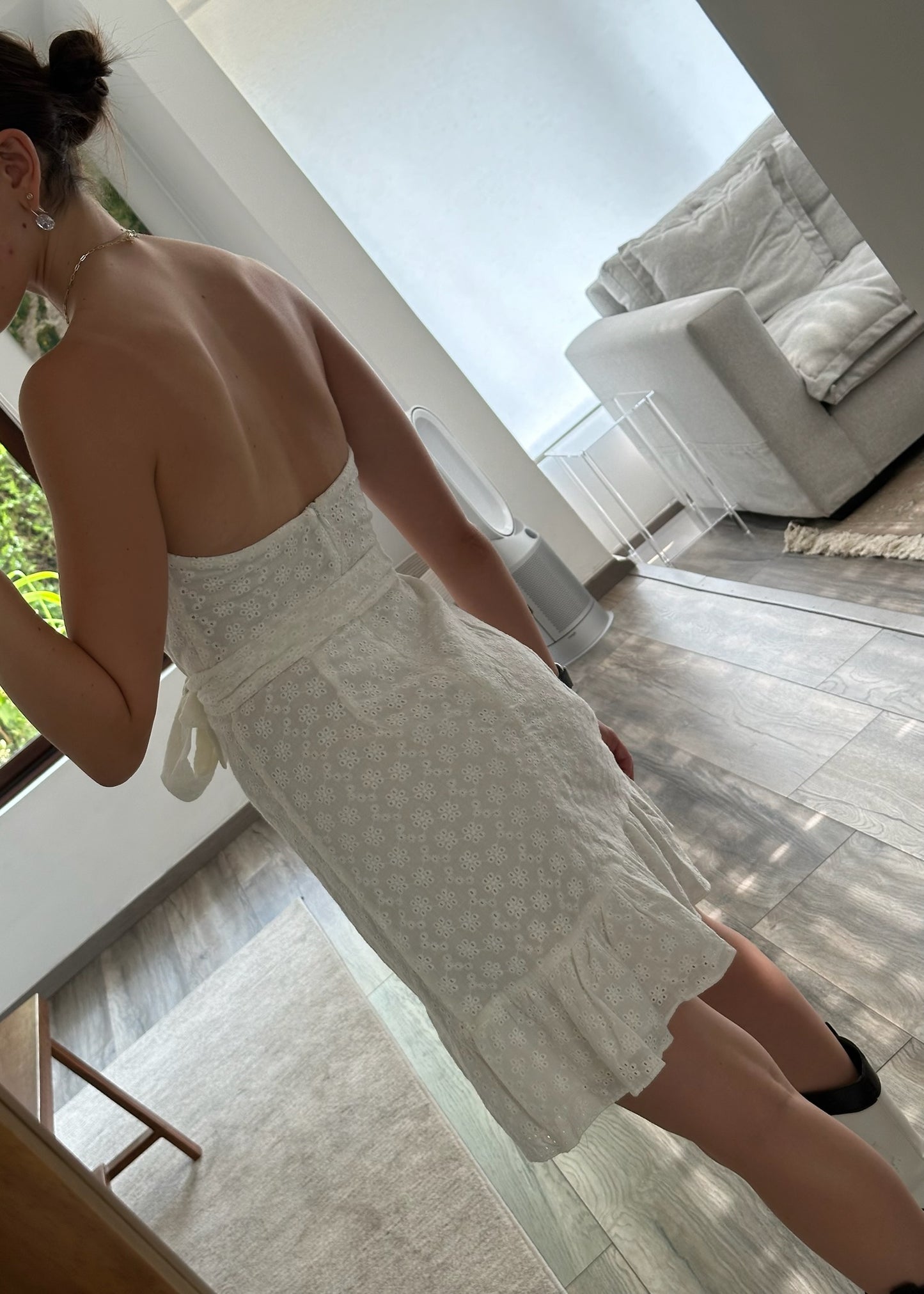 VESTIDO BLANCO STRAPLESS CUTE