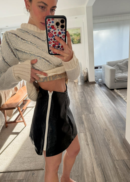 FALDA SHINY CON CIERRES B&W