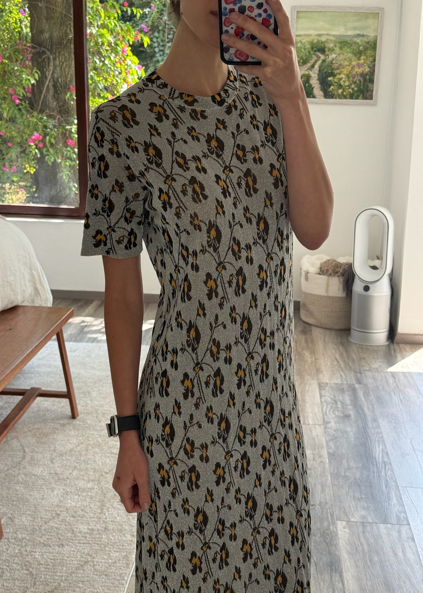VESTIDO MAXI SHINY CON PRINT