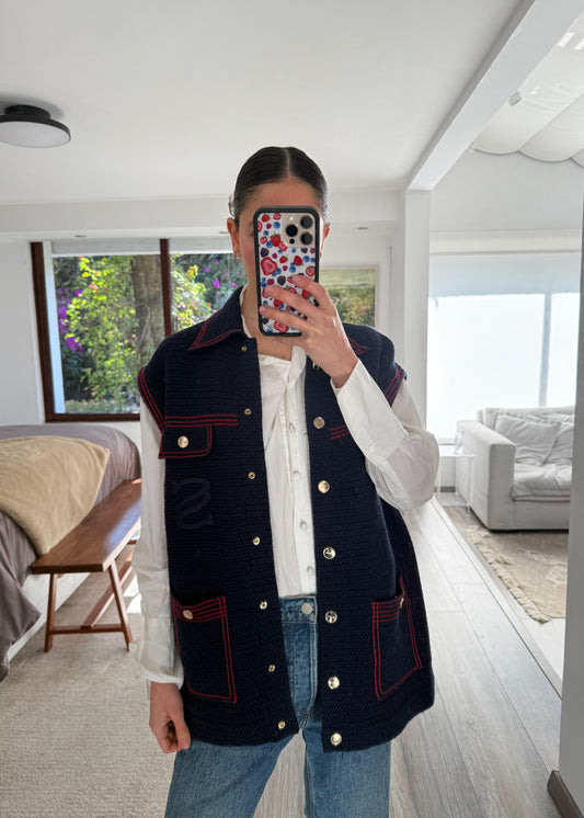 CHALECO OVERSIZED BICOLOR