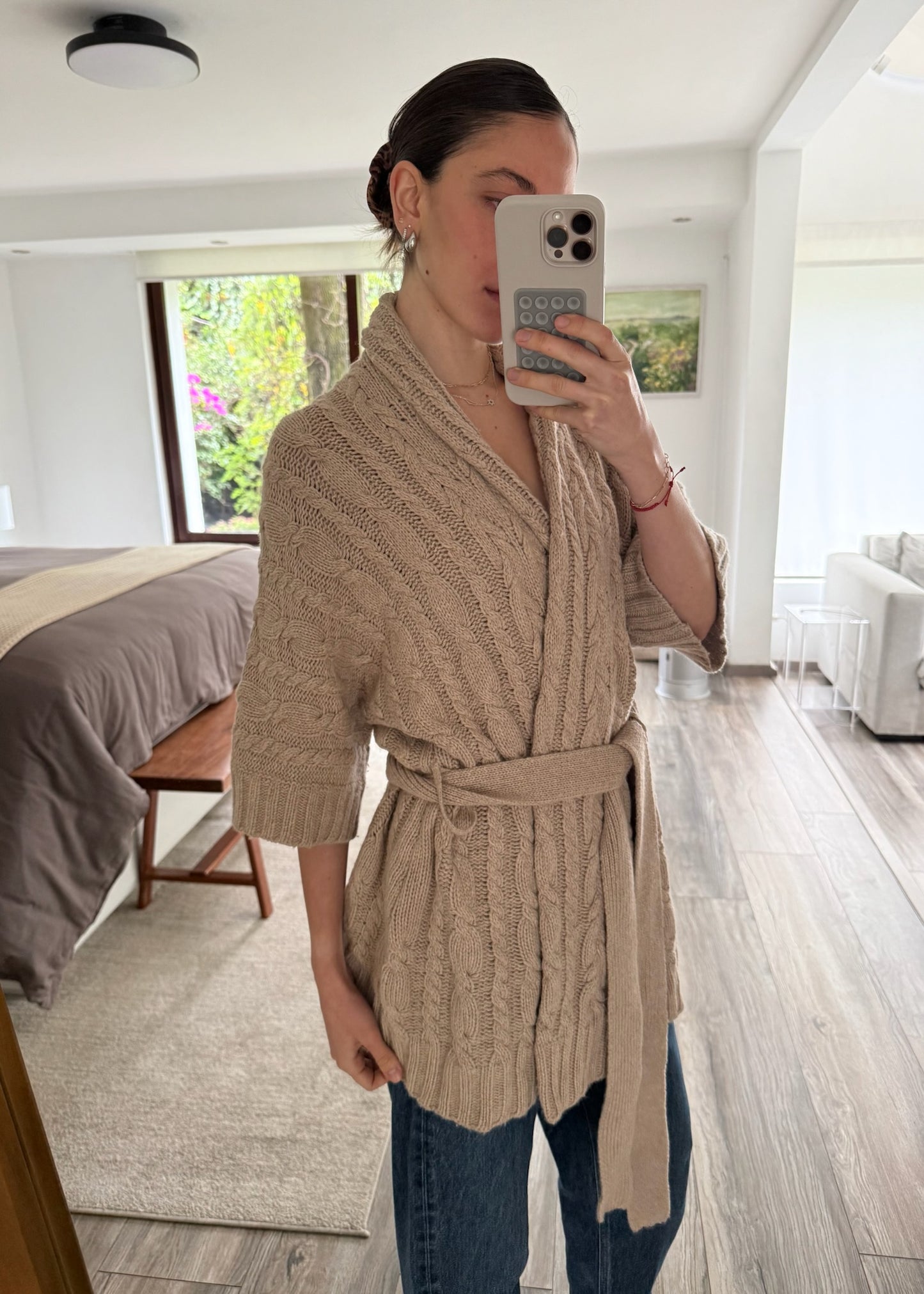 CARDIGAN WRAP UP BEIGE