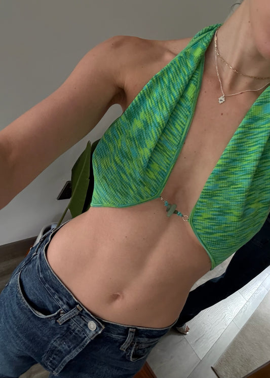 TOP SHADES OF GREEN CON PIEDRA