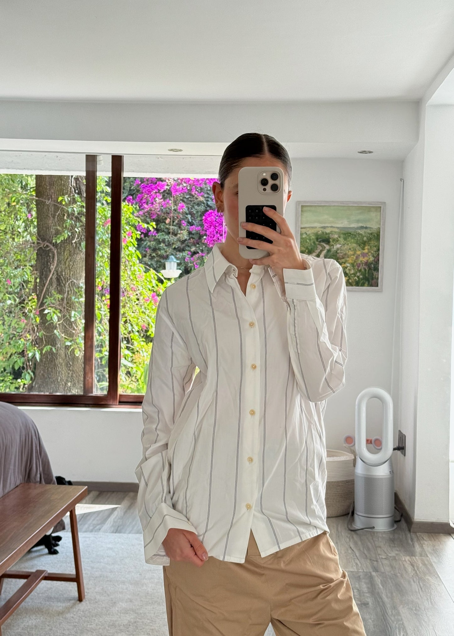 CAMISA BLANCA CON RAYAS
