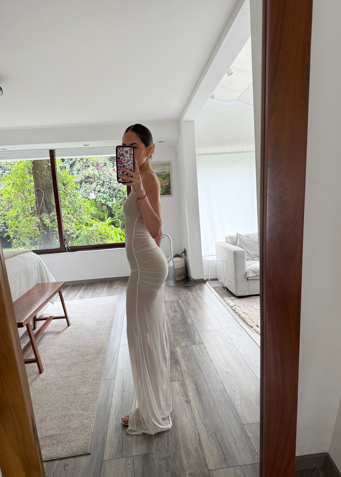 VESTIDO DE MESH BLANCO