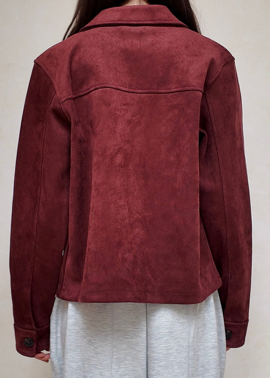 CHAMARRA ROJA SUEDE