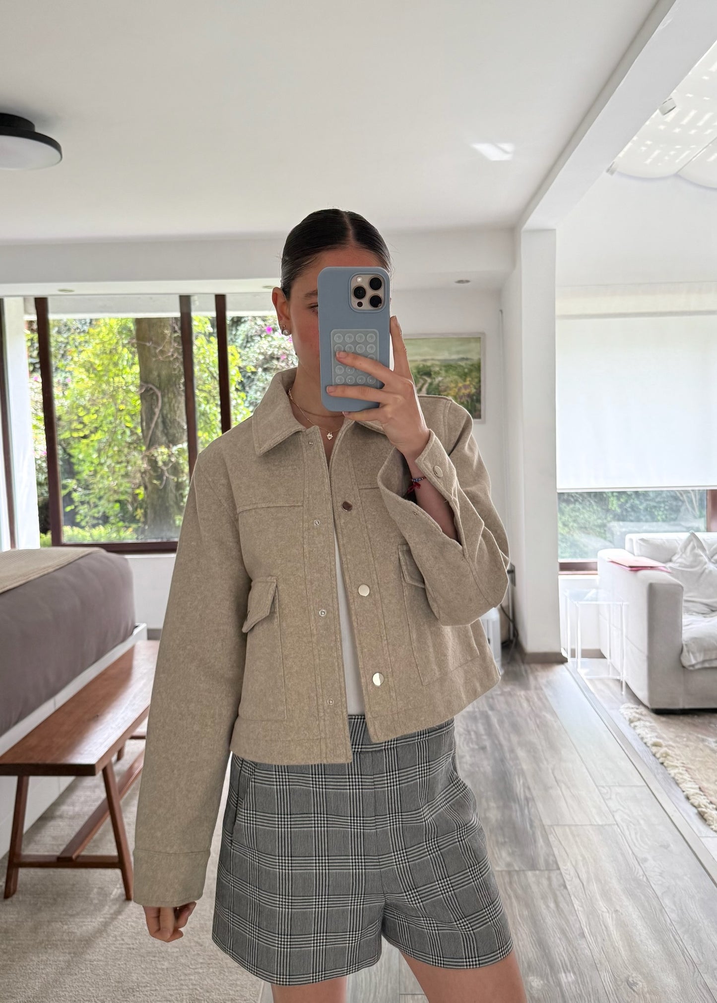 SHORTS PLAID GRISES