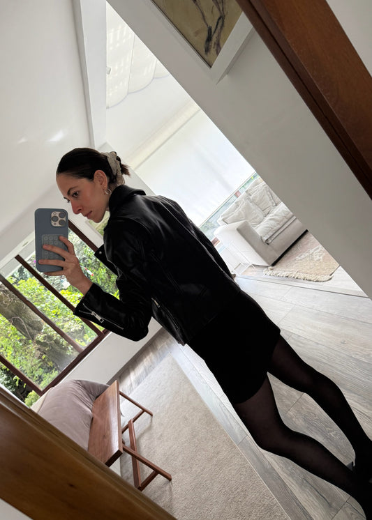 CHAMARRA BIKER DE FAUX LEATHER