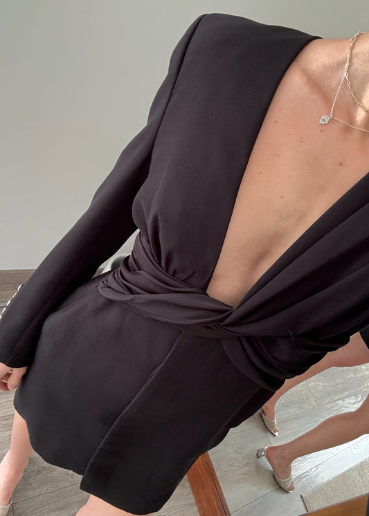 VESTIDO NEGRO DE TIPO BLAZER