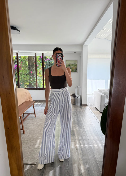 PANTALÓN STRIPED AZUL Y BLANCO