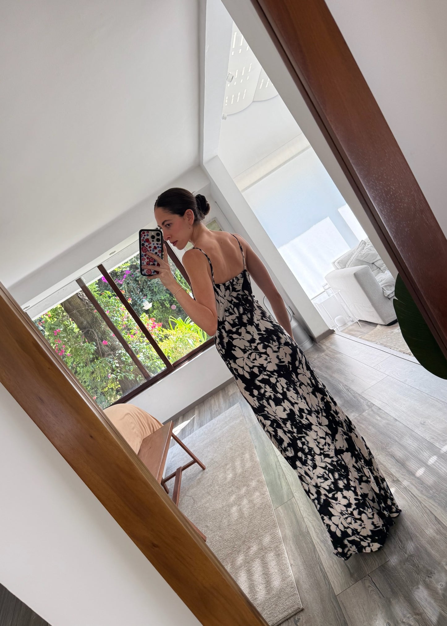 VESTIDO MAXI SLIP B&W