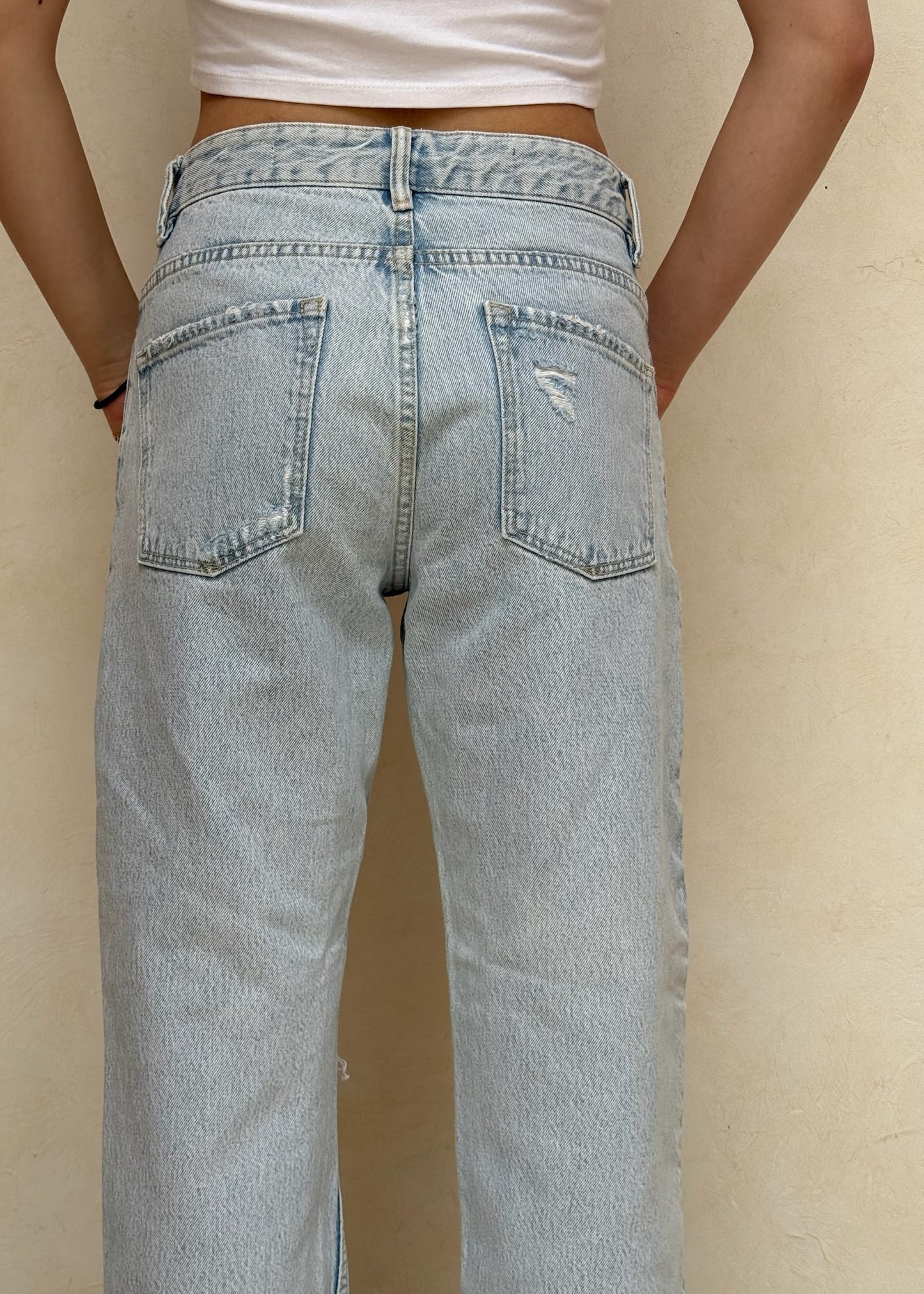 JEANS RIPPED AZUL CLARO