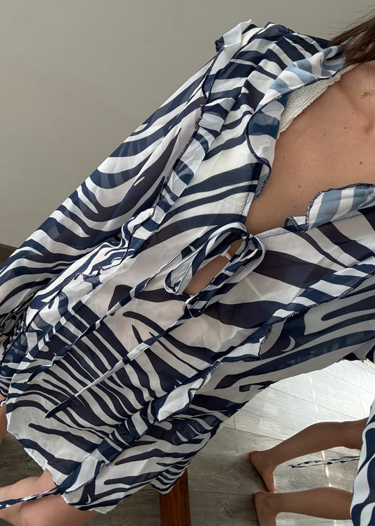 VESTIDO SEE THROUGH ZEBRA