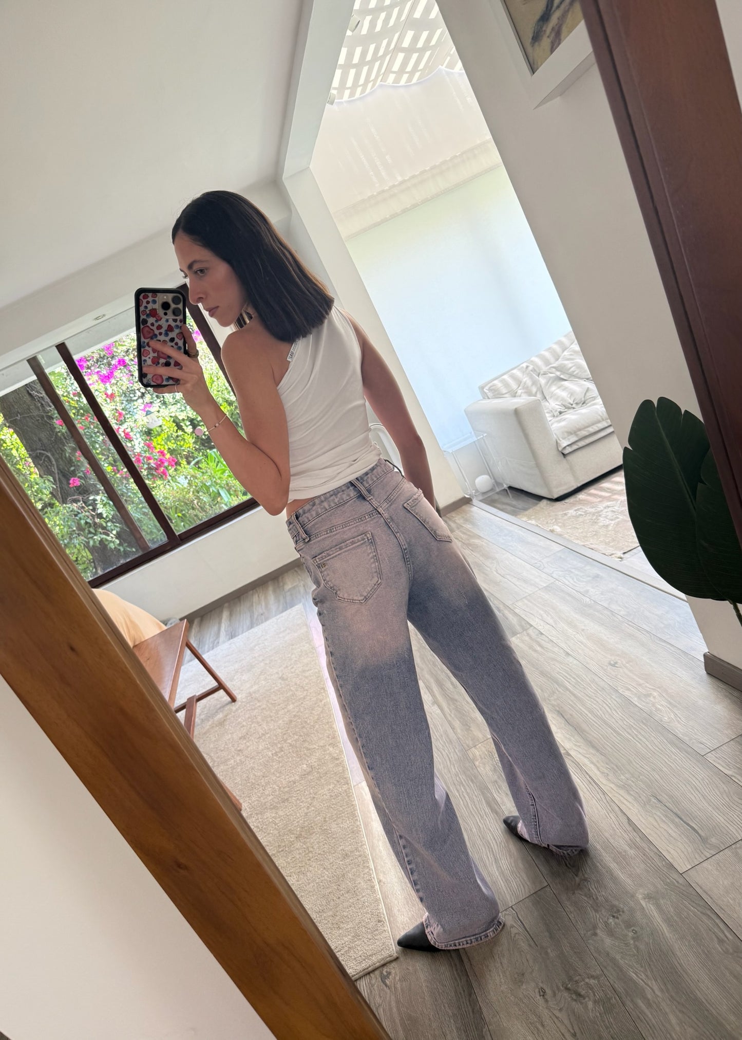 JEANS WASHED EFFECT MORADOS