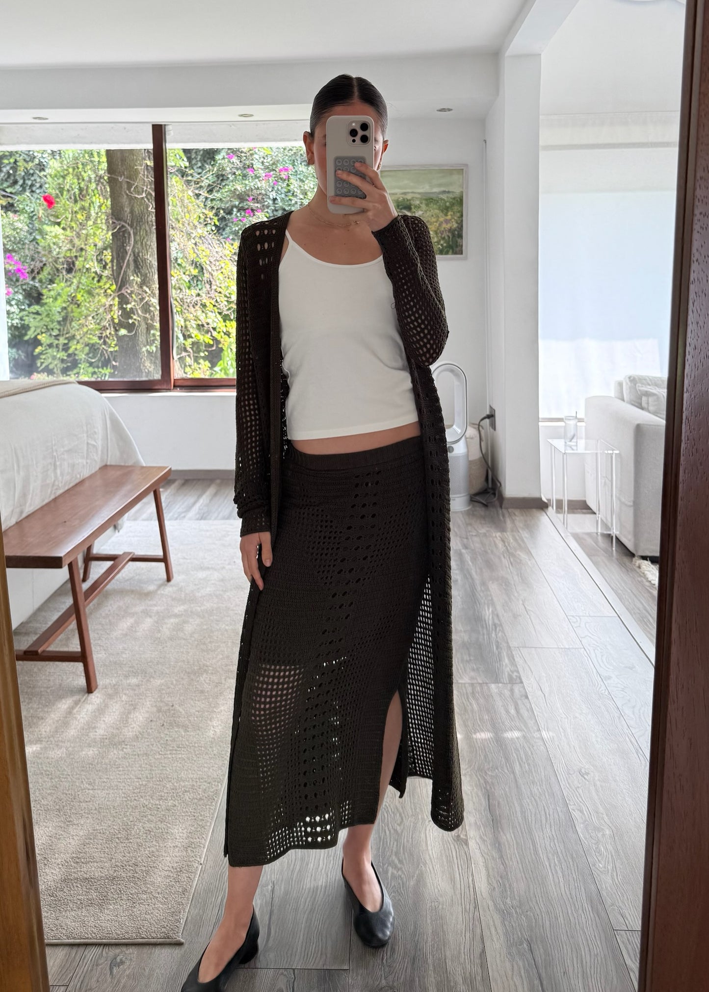 SET DE KNIT FALDA Y CARDIGAN