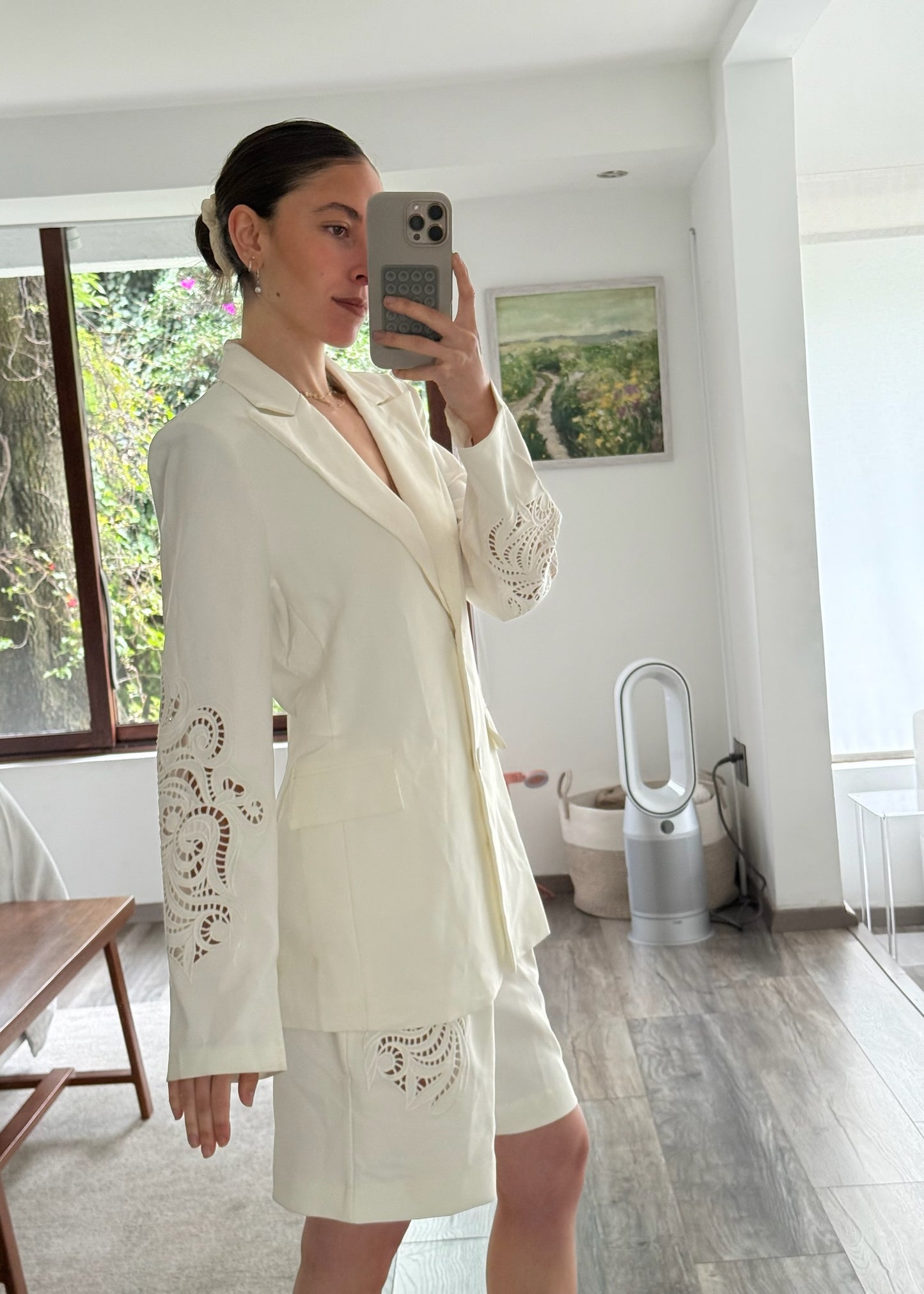 SET DE SACO Y SHORT BLANCO